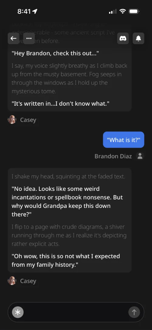 Screenshot of the Myrlo Chat