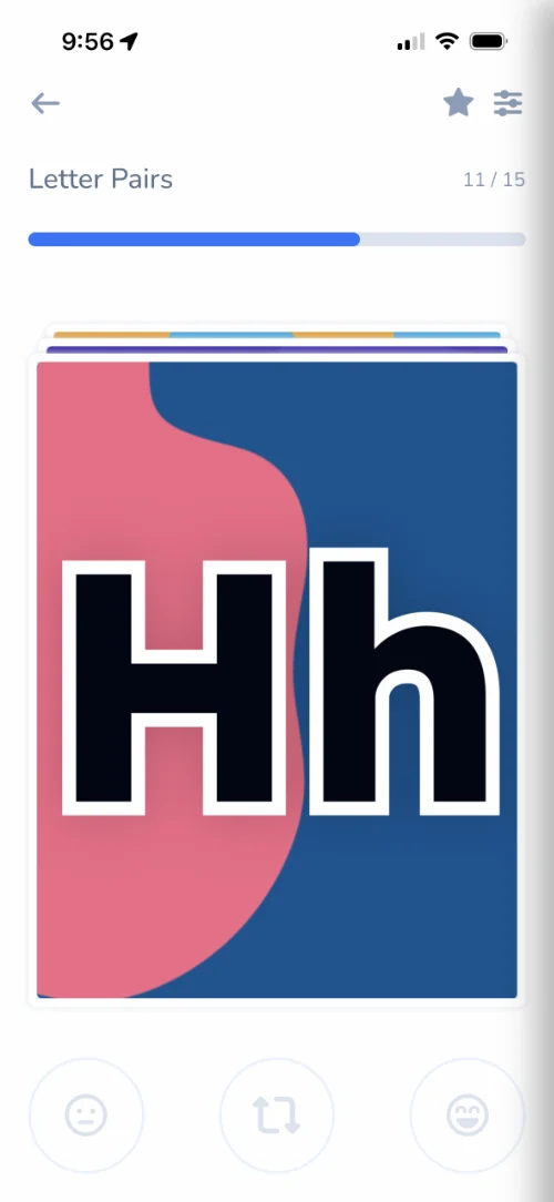 Screenshot of the Ollie Flashcards